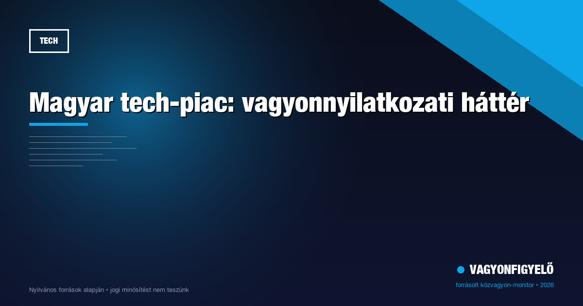 Magyar tech-piac: vagyonnyilatkozati háttér