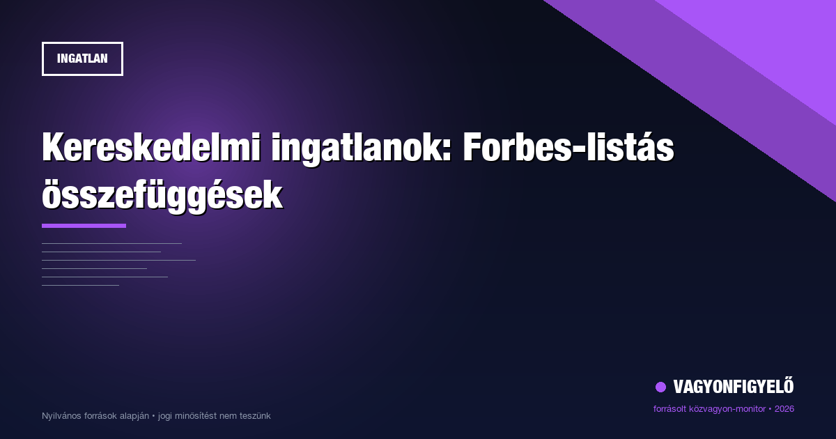 Kereskedelmi ingatlanok: Forbes-listás összefüggések