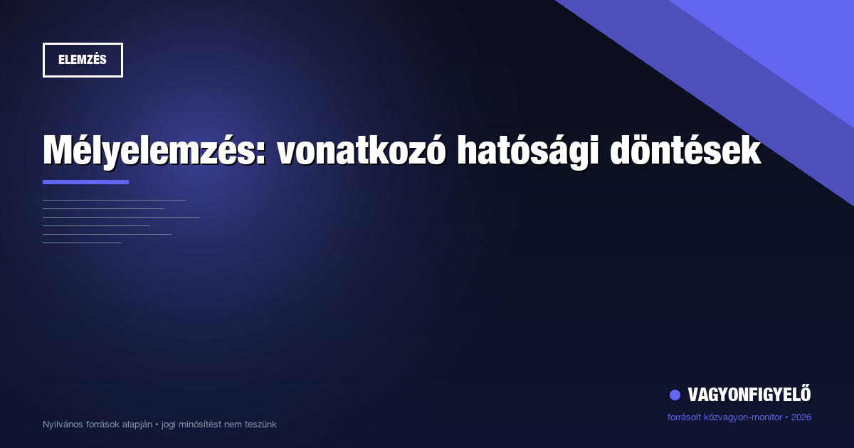 Mélyelemzés: vonatkozó hatósági döntések