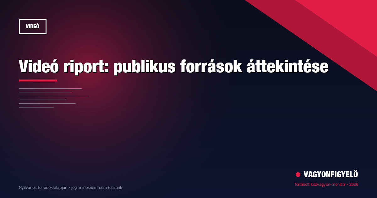Videó riport: publikus források áttekintése